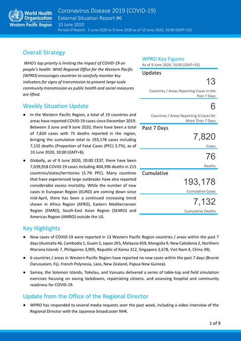 Bi-weekly COVID-19 Situation Update: 1 August 2025